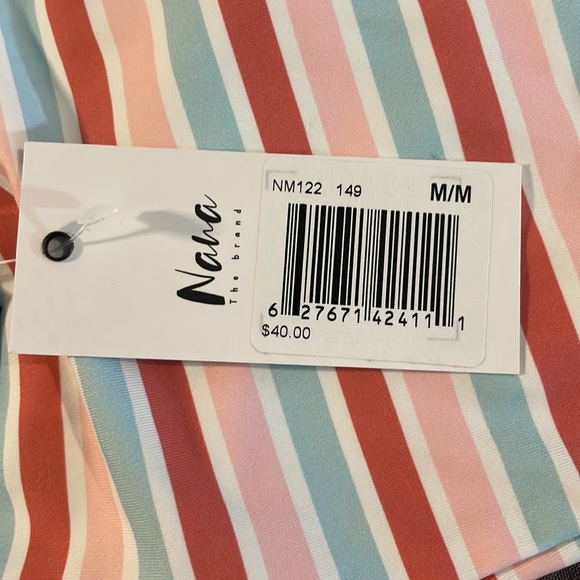 Nana The Brand Striped Bandeau Bikini Top Size Medium - Picture 12 of 12